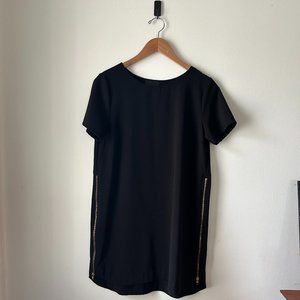 Lumiere Round Neck Side Zip Shift Dress